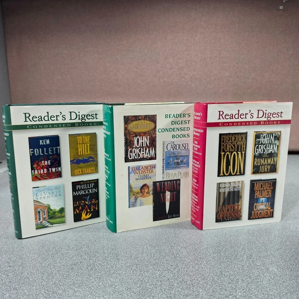 Reader's Digest Condensed Books‎ Set 3 Vol 1995 1997 Grisham Follett Good Multi